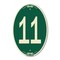 Signmission Number 11, 12 Inch X 18 Inch Architectural Oval, Heavy Gauge Aluminum A-OV-G-1218-22911 - alternate 1