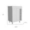 Homeroots 24" White Wood Freestanding Bathroom Vanity With White Sink 543623 - alternate 5