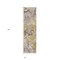 Homeroots 8' Runner Taupe Abstract Washable Non Skid Indoor Outdoor Runner Rug 559196 - alternate 5