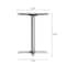 Flash Furniture 24" Round Outdoor Tabletop, White Faux Marble, Seamless Surface Technology, 22x22 Silver X-Base ST-RD24-WHMAR-T2222S-GG - alternate 8