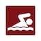 Sign Solutions Usa Swimming (Symbol), 18 in W x Square, Aluminum Sign DUS06DWT1818RS-061 - alternate 1