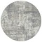 Homeroots 8' Gray And Ivory Round Abstract Washable Indoor Outdoor Area Rug 597970 - alternate 5