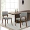 Armen Living Channell Wood Dining Chair in Walnut Finish with Charcoal Fabric - Set of 2 LCCHCHWACH - alternate 6
