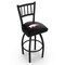 Holland Bar Stool Co 30" Blk Wrinkle Arkansas Swivel Bar Stool, Jailhouse Back L01830ArknUn - alternate 1