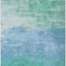 Homeroots 10' X 14' Teal Blue And Aqua Striped Washable Indoor Outdoor Area Rug 610912 - alternate 9