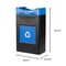 Commercial Zone Products Avante Series 30 Gallon Shallow Black Recycling Container w/ Open Top 7873S104A - alternate 3