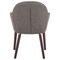 Leisuremod Elias Dining Chair Upholstered in Leather Velvet and Powder Coated Iron Legs EDC21DGR - alternate 5