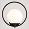 Vaxcel Bucktown 1 Light Matte Black Mid-Century Modern Wall Sconce White Globe Glass W0476 - alternate 8