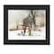 Homeroots The Joy of Snow 1 Black Framed Print Wall Art 404933 - alternate 4