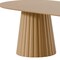 Homeroots 86" Natural Solid Wood Pedestal Base Oval Dining Table 720707 - alternate 3