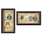 Homeroots Set Of Two The Wise Owls Black Framed Print Wall Art, 2PK 405897 - alternate 1
