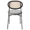 Leisuremod Euston Wicker Dining Chair with Velvet Round Seat, Grey, 4PK EC17GR4 - alternate 8