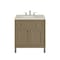 James Martin Vanities Chicago 30" Single Vanity, Walnut Whisper, w/ 3 CM Siberian Silestone Top 503-V30-WLW-3SFR - alternate 1