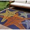 Homeroots 8' X 11' Blue Yellow And Orange Starfish Indoor Outdoor Area Rug 546875 - alternate 7