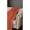 Homeroots 60" X 50" Orange Woven Cotton Throw Blanket with Fringe 516546 - alternate 5