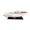 Homeroots 11" White Wood Yacht Model Sculpture 401856 - alternate 1