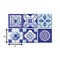 Homeroots 6" X 6" Vintage Turq Blue And White Peel And Stick Removable Tiles 390910 - alternate 3