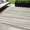 Homeroots 5' X 8' Ivory And Gray Striped Washable Indoor Outdoor Area Rug 597332 - alternate 1