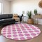 Homeroots 8' Blush And Ivory Round Polka Dot Washable Indoor Outdoor Area Rug 614877 - alternate 3