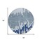 Homeroots 8' Sky Blue And Denim Blue Round Abstract Washable Indoor Outdoor Area Rug 613658 - alternate 7