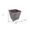 Homeroots 5in Brown and Off White Textural Tone On Tone Recycled Plastic Indoor Outdoor Square Pot Planter 488251 - alternate 4