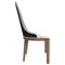 Leisuremod Verisma Collection Modern Wooden Dining Chair in Black Fabric with White Front VC57BFW - alternate 6