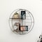 Vintiquewise 2-Tier Decorative Floating Circular Silhouette Wall Shelf with 2 Photo Frames - Circular Metal QI004691.photo.Bk - alternate 7