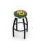 Holland Bar Stool Co 36" Blk Wrinkle Baylor Swivel Bar Stool, Chrome Ring L8B2C36Baylor - alternate 1