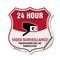 Signmission 24 Hour Surveillance Shield Sign Video S, 18 Inch X 18 Inch, Vinyl Decal SHI-D-18-348 - alternate 1
