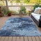 Homeroots 10' X 14' Blue And Ivory Abstract Washable Indoor Outdoor Area Rug 630644 - alternate 6
