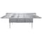 Amgood 120in. x 30in. SS Three Compartment Sink w/24in. x 24in. x 14in. Bowls and Dual 24in. Drainboards SINK S3C-242414-24LR-NF-Z - alternate 6