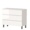 Homeroots 40" White Wood Freestanding Bathroom Vanity With White Sink And Three Drawers 624155 - alternate 4