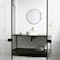Vigo Montauk Modern White Matte Stone 15 in. L x 15 in. W x 5 in. H Round Vessel Bathroom Sink VG04017 - alternate 4