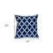 Homeroots 20" Blue and White Geometric Cotton Throw Pillow 529275 - alternate 5