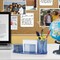 Acrimet Millennium Desktop Organizer Cup Caddy Plastic with 200 Sheets Memo Paper Clear Blue Color 740.2 - alternate 7