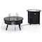 Leisuremod Walbrooke Patio Round Fire Pit and Tank Holder, Black WBL-29-24-GL - alternate 7