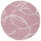 Homeroots 8' Pink And Ivory Round Abstract Washable Indoor Outdoor Area Rug 597501 - alternate 4