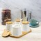 Elama Ceramic Spice, Jam and Salsa Jars with Bamboo Lids & Serving Spoons EL-379 - alternate 3