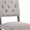 Homeroots Set of Two Tufted Gray Upholstered Linen And Solid Wood Open Back Dining Side Chairs, 2PK 573400 - alternate 9