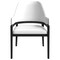 Leisuremod Ethora Modern Wooden Dining Chair in Black Fabric Seat With white top, 2PK EC22BFW2 - alternate 8