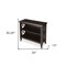 Homeroots 30" Dark Brown Two Tier Standard Bookcase 389555 - alternate 5