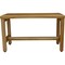 Homeroots Compact Rectangular Teak Shower Outdoor Bench In Natural Finish 376747 - alternate 1