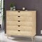Homeroots 36" Natural Wood Five Drawer Dresser 533280 - alternate 6
