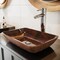 Vigo Donatello Artistic Rubywood Glass 18 in. L x 13 in. W x 4 in. H Rectangular Vessel Bathroom Sink VG07089 - alternate 4