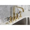 Kingston Brass Bridge Kitchen Faucet with Brass Sprayer, Brushed Brass KS8257DKLBS - alternate 4