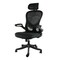 Elama High Back Adjustable Mesh and Fabric Office Chair in Black and Gray with Adjustable Head Rest ELM-F-931B - alternate 1