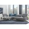 Homeroots Gray Polyester Modular L Shaped Three Piece Corner Sectional 473567 - alternate 3