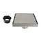 Kingston Brass 6" Stainless Steel Square Shower Drain with Hair Catcher, Brushed Nickel BSF6628 - alternate 1