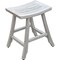 Homeroots 24" X 15" White Teak Square Shower Bench 376787 - alternate 6