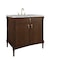 James Martin Vanities Kinnsden 36" Single Vanity, Sable Oak w/ 3 CM Carrara Marble Top D680-V36-SBK-3CAR - alternate 5